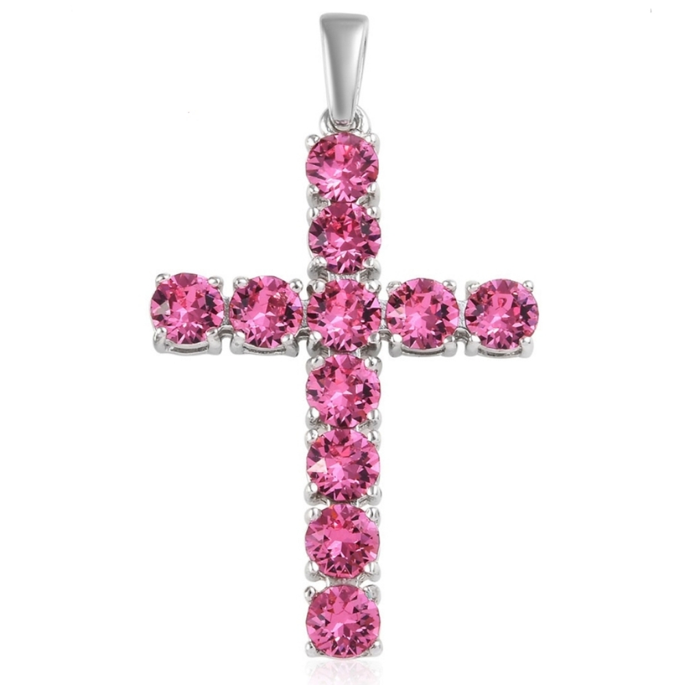 Faith and Love Swarovski Rose Necklace